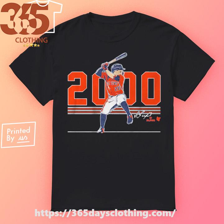 Official jose altuve houston astros 2000 career hits T-shirt