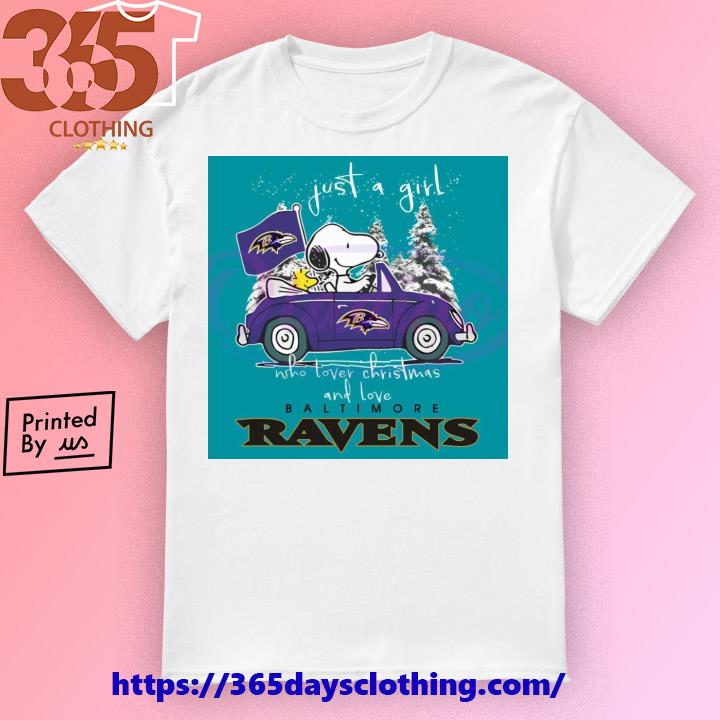 Just A Girl Who Lover Christmas And Love Baltimore Ravens shirt, hoodie,  sweater, long sleeve and tank top