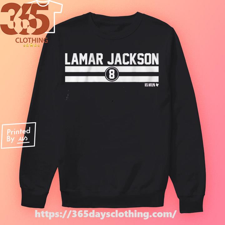 Lamar Jackson Name Number Stripe Shirt, hoodie, sweater, long