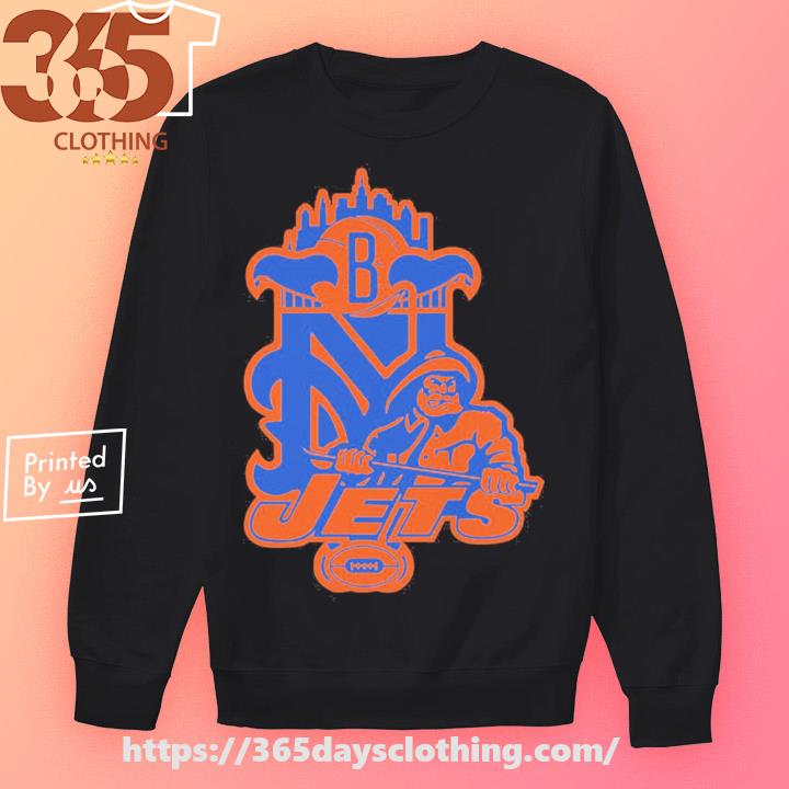 New York Mets Nets Jets MASH UP logo T-shirt Gift Fan All Size S