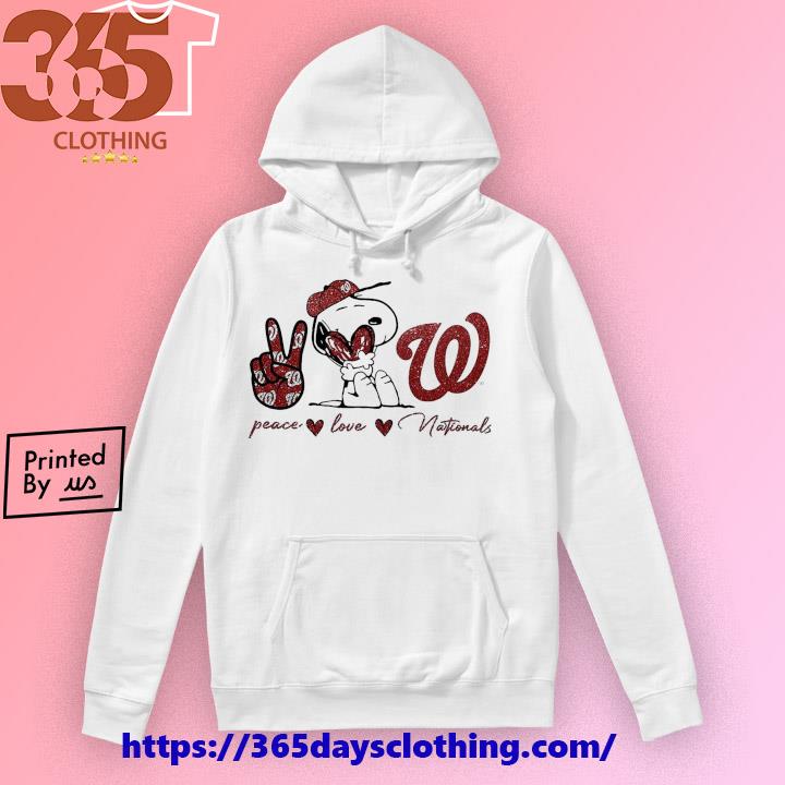 Washington Nationals Peace Love Nationals Snoopy Shirt, hoodie