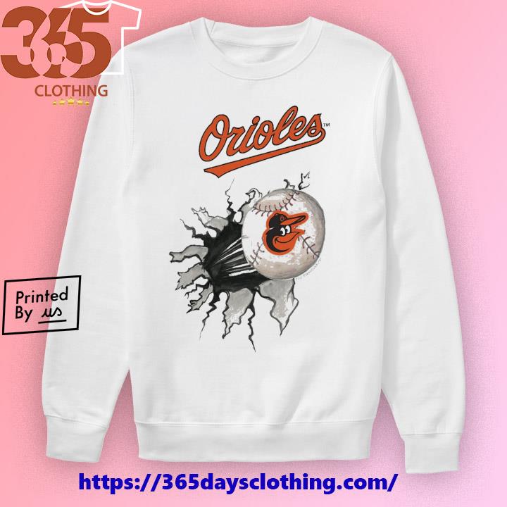 Women's Tiny Turnip White Baltimore Orioles Baseball Tear T-Shirt, hoodie,  sweater, long sleeve and tank top