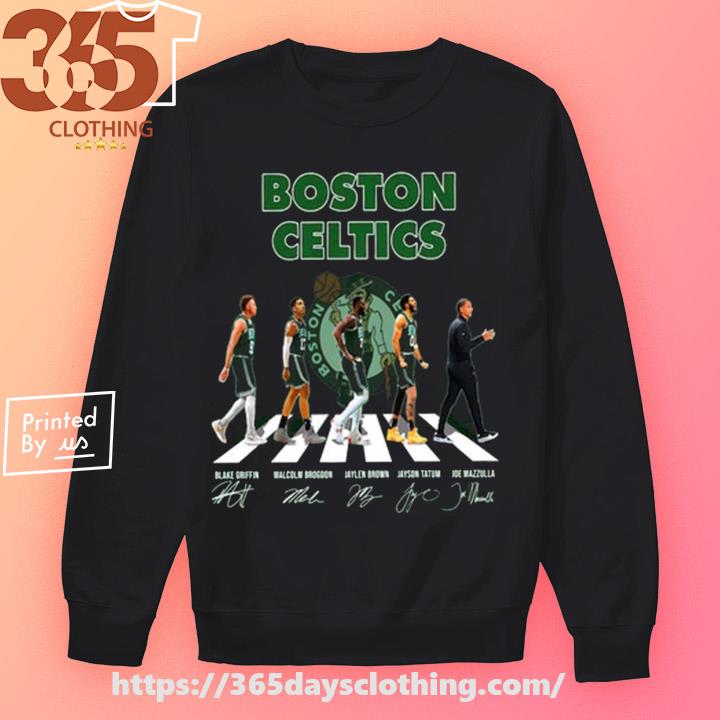 Boston Celtics abbey road signatures shirt, hoodie, longsleeve