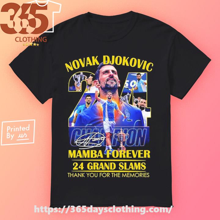 Novak Djokovic Champion Grand Slam 2023 Signature T-shirt