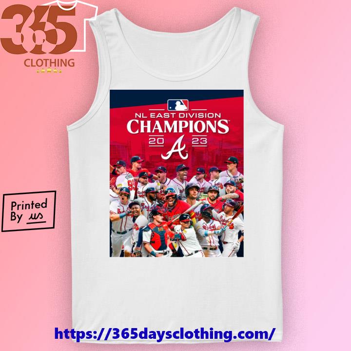 Official Atlanta braves nike 2023 nl east Division champions T-shirt, hoodie,  tank top, sweater and long sleeve t-shirt