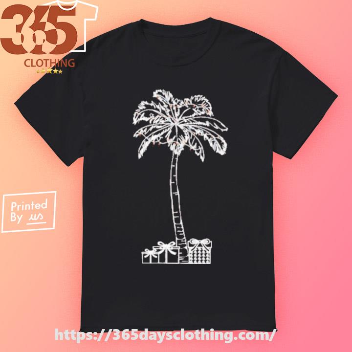 Casual Christmas Palm Tree And Gift T-Shirt