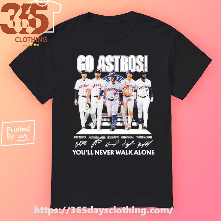 Astros Shirt Vintage Astros Walking Abbey Road Signatures Baseball