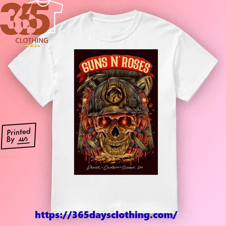 Guns N' Roses October 27, 2023 Ball Arena, Denver Co poster shirt