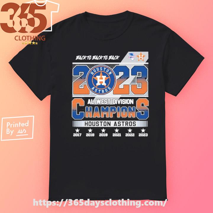 Houston Astros AL West Front back to back 2017-2023 shirt, hoodie, sweater,  long sleeve and tank top