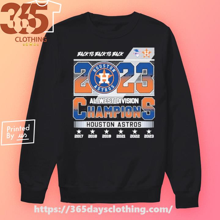 Houston Astros AL West Front back to back 2017-2023 shirt, hoodie