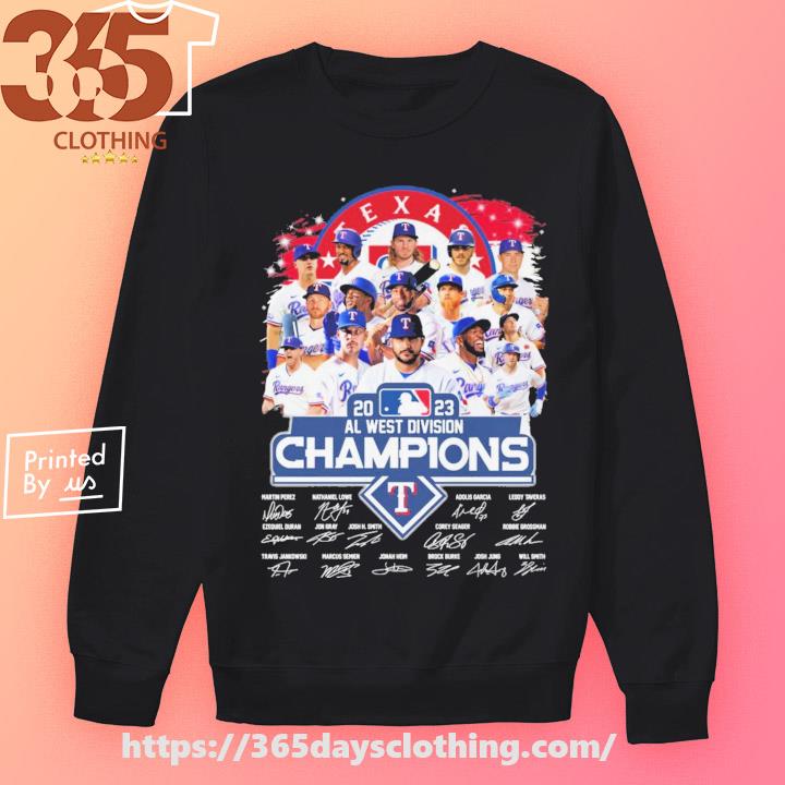 2023 AL West Division Champions Texas Rangers Signatures Shirt, hoodie,  sweater, long sleeve and tank top