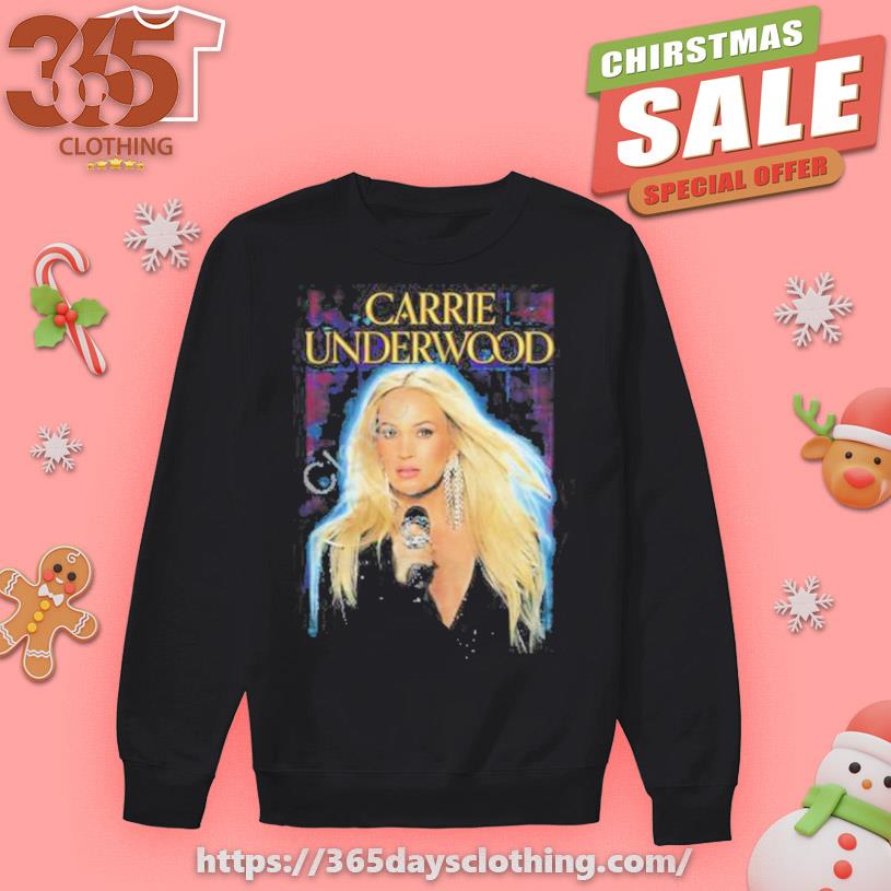 Carrie Underwood Black Rhinestone Mic Photo T-shirt