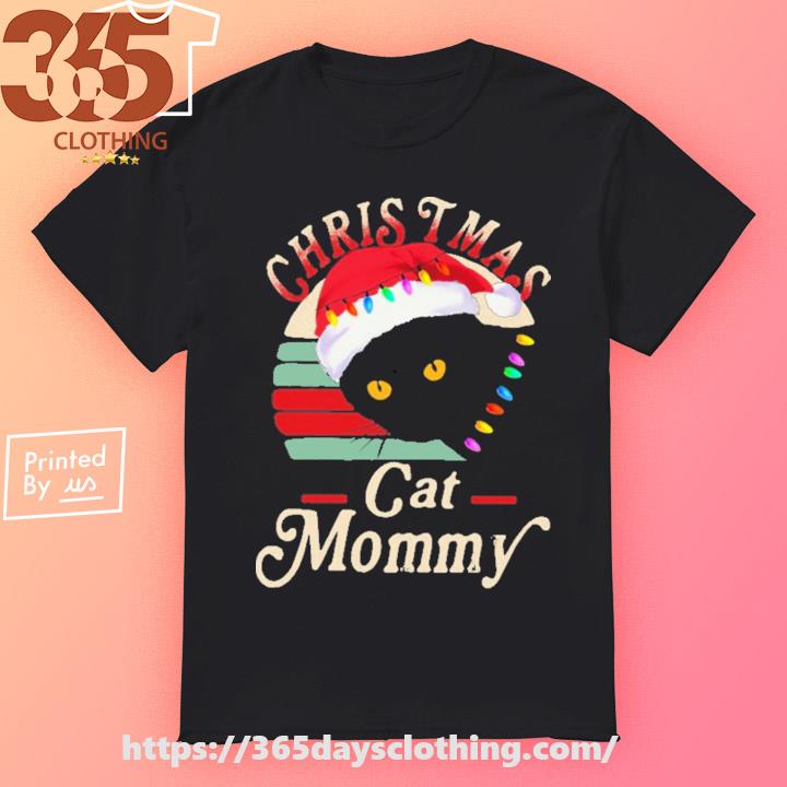 Christmas Cat Mommy vintage 2023 T-shirt