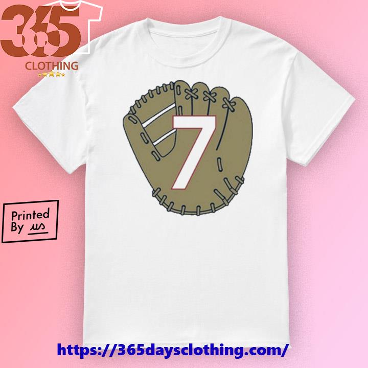 Dansby Swanson Glove 7 In Gold shirt