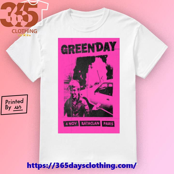 Green Day 11.04.2023 Le Bataclan Paris, France poster shirt