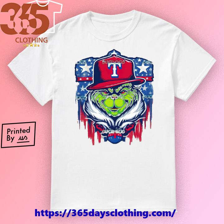 Grinch Texas Rangers Baseball Team MLB Logo T-shirt