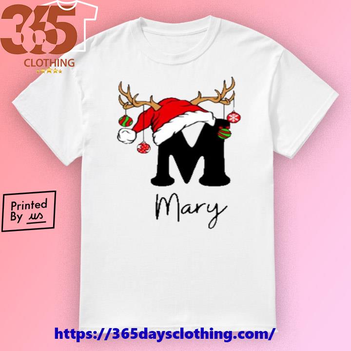 Mary Monogrammed Christmas Matching shirt