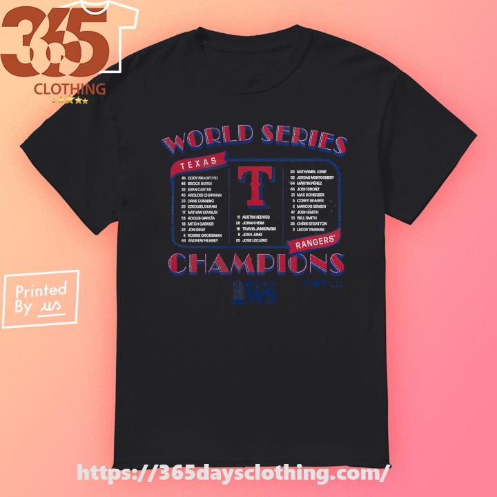 MLB Texas Rangers Team World Series Champions 2023 Shirt