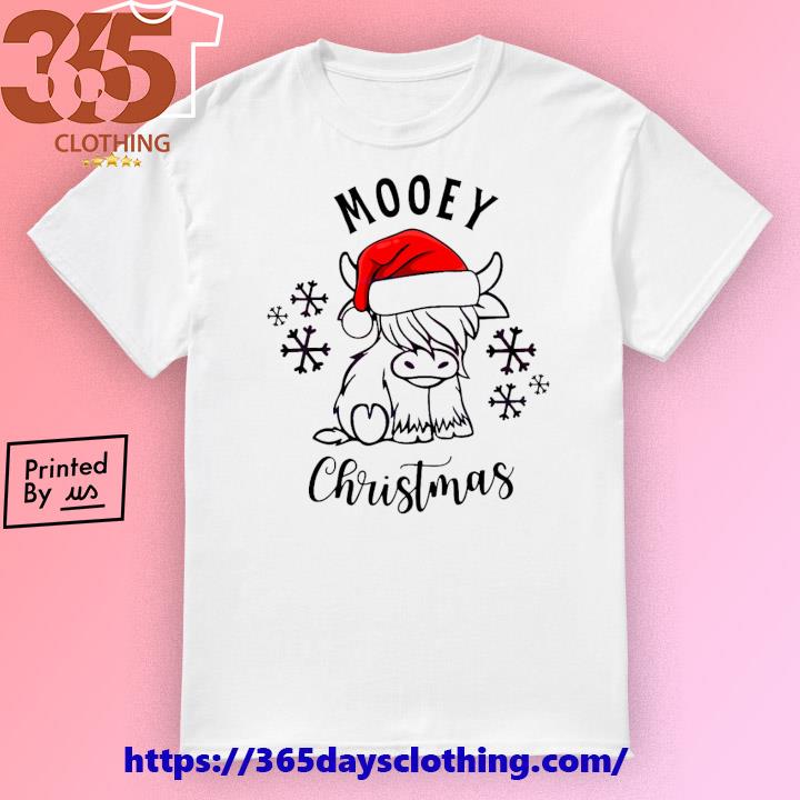 Mooey Christmas With Santa Hat shirt