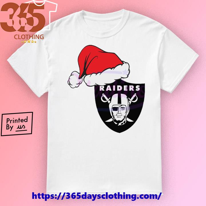 NFL Las Vegas Raiders Santa Hat Logo Christmas 2023 sweater