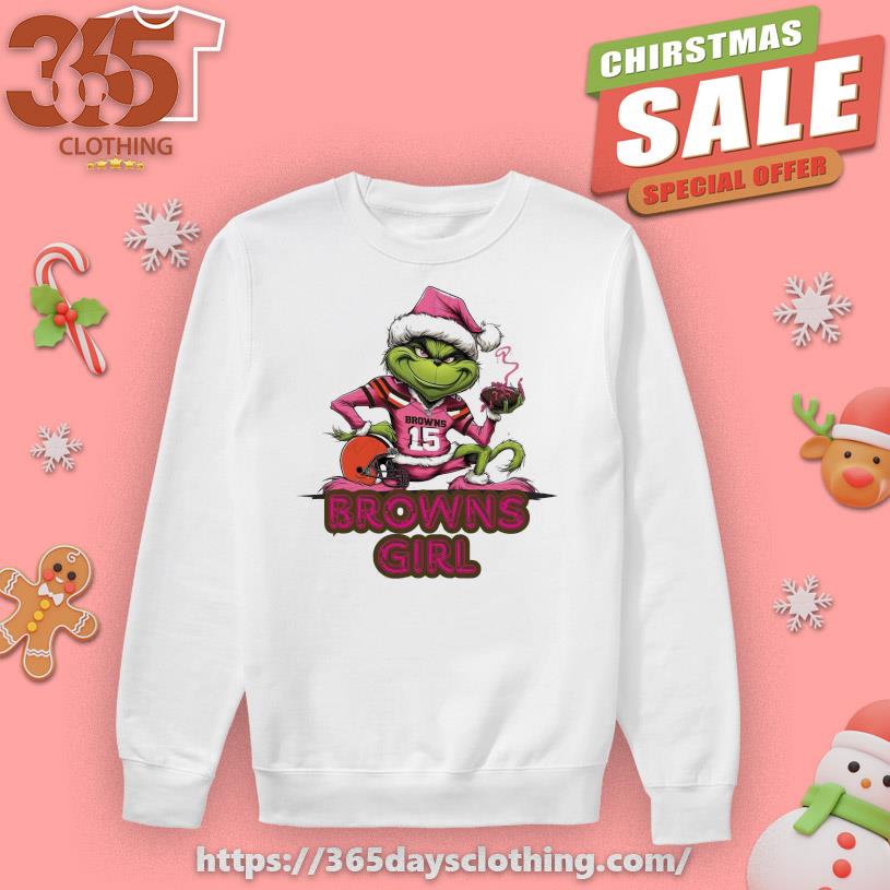Official Santa Hat Grinch Brown Girl Merry Christmas 2023 Shirt