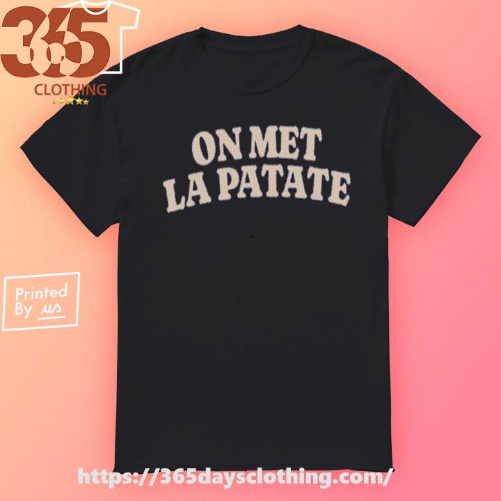 On Met La Patate Navy shirt