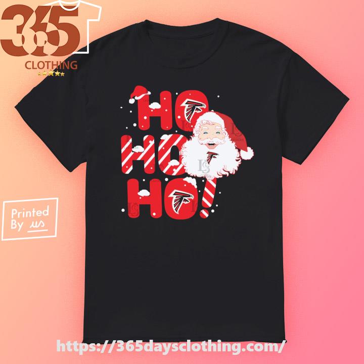 Santa Claus hohoho Atlanta Falcons 2023 Christmas T-shirt
