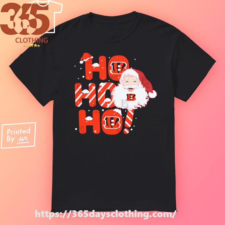 Santa Claus hohoho CincinnatI Bengals 2023 Christmas T-shirt