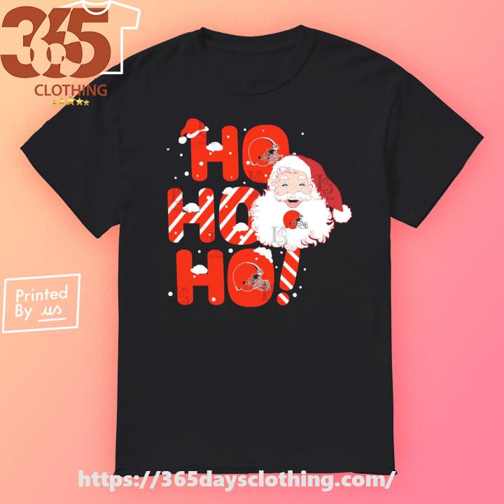 Santa Claus hohoho Cleveland Browns 2023 Christmas T-shirt