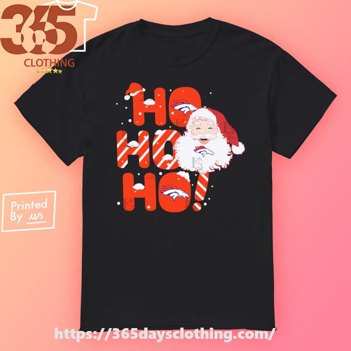 Santa Claus hohoho Denver Broncos 2023 Christmas T-shirt