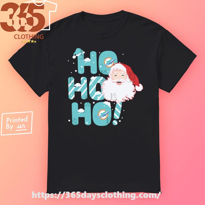 Santa Claus hohoho MiamI Dolphins 2023 Christmas T-shirt