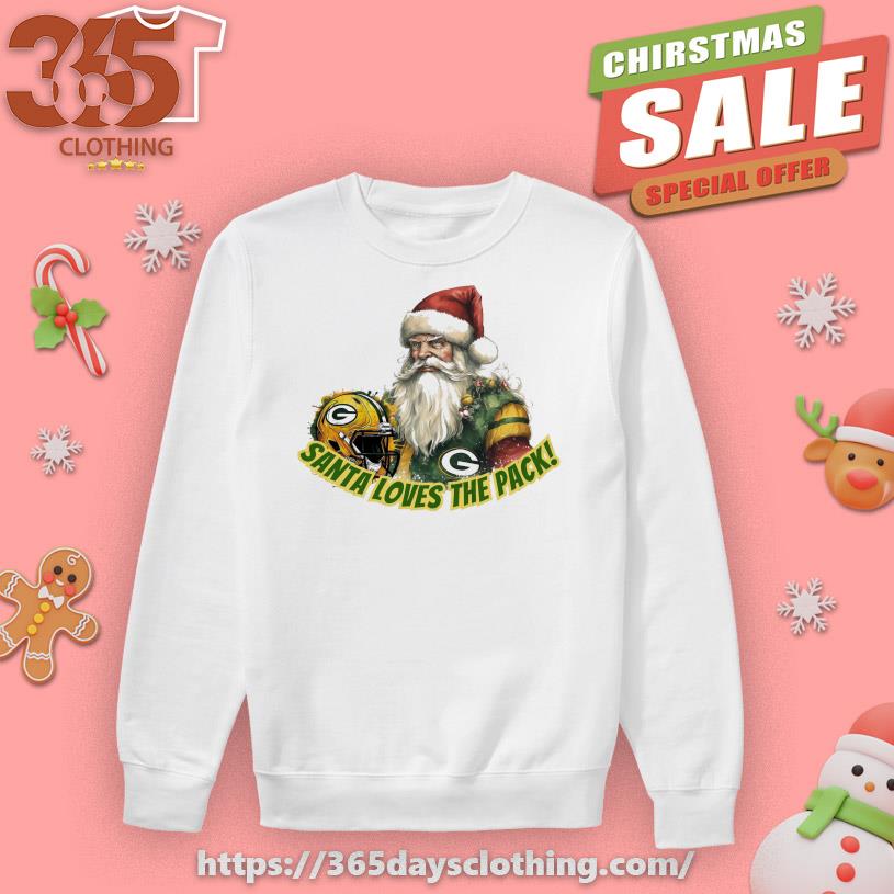 Santa Hat Santa Loves the Pack Merry Christmas 2023 Shirt
