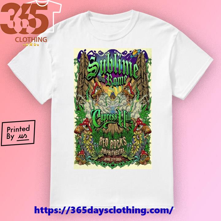 Sublime with Rome at Red Rocks Amphitheatre in Colorado April 27, 2024 poster shirt