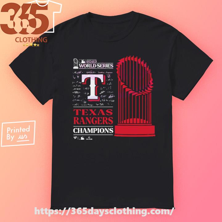 Texas Rangers World Series Champions Signature Roster shirt