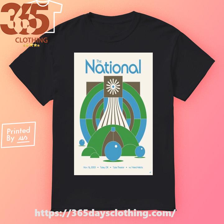 The National Nov 16, 2023 Tulsa, OK Tulsa Theater poster T-shirt