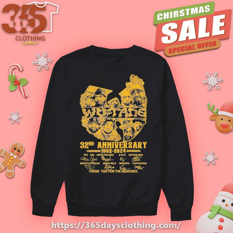 Wu-Tang Clan 32nd Anniversary 1992–2024 Thank You For The Memories Signatures shirt